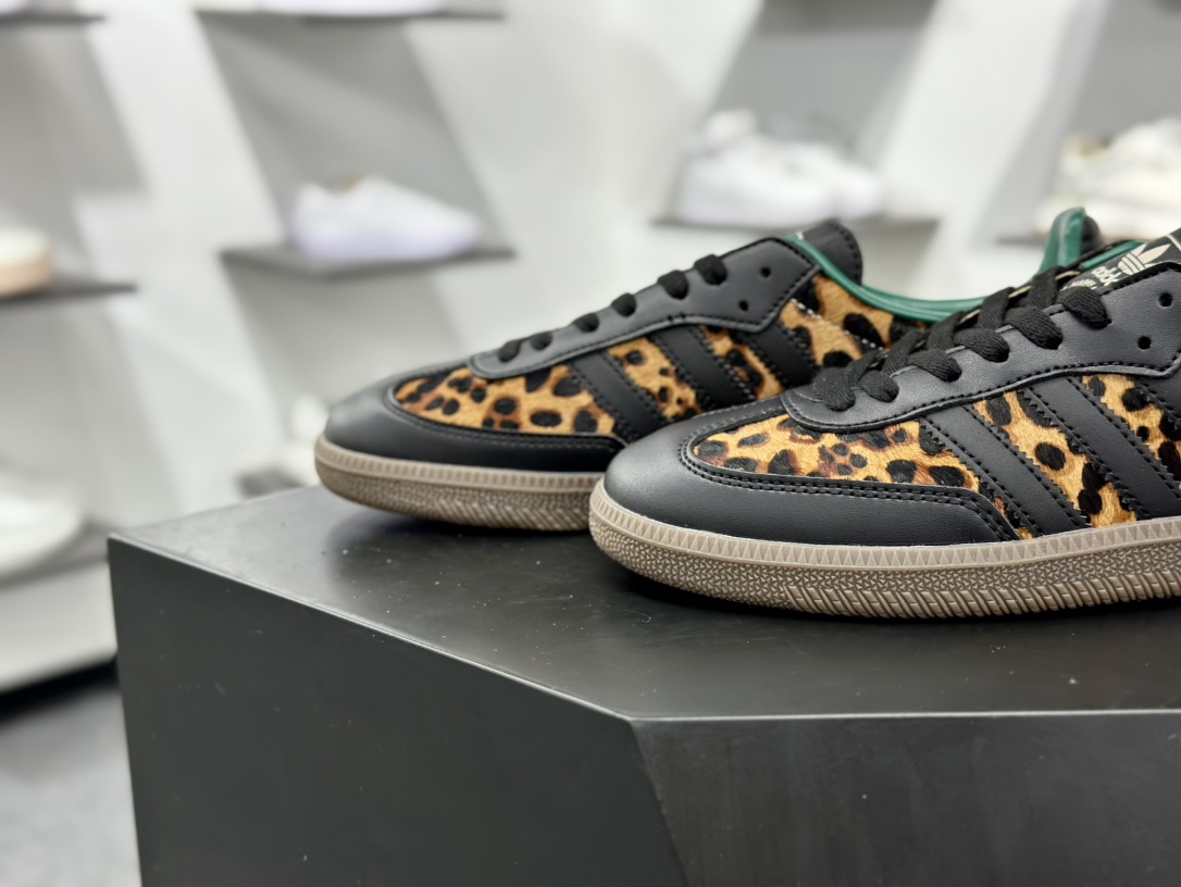 Wales Bonner x AD Originals Samba 棕黑豹纹 联名低帮舒适百搭德训休闲鞋  JI2735