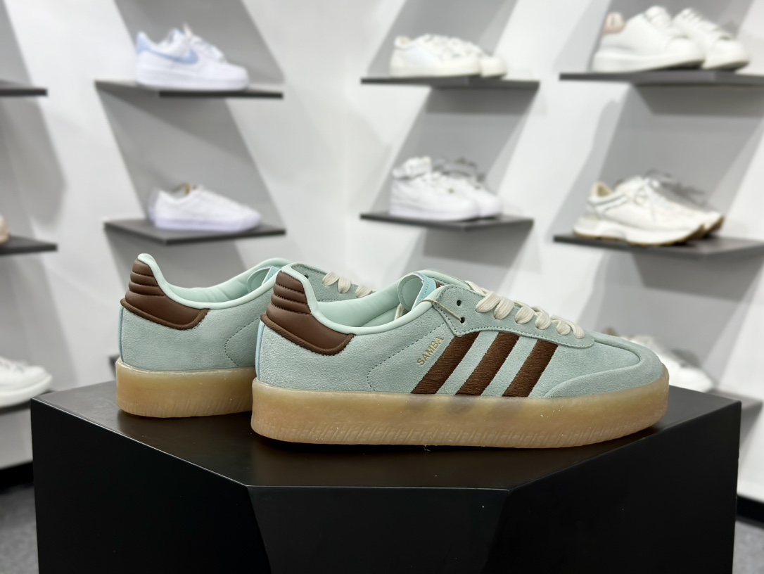 160 Adidas三叶草SAMBA VALENTNE 厚底休闲板鞋 JH8835