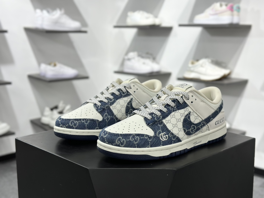 280 Nike SB Dunk Low“ 古驰联名——蓝牛仔”  周年高端定制 低帮休闲板鞋   CH8311-285