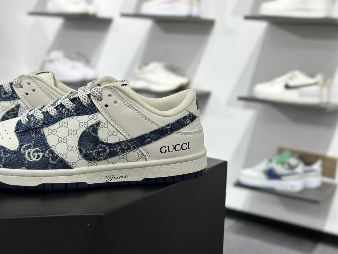280 Nike SB Dunk Low“ 古驰联名——蓝牛仔”  周年高端定制 低帮休闲板鞋   CH8311-285