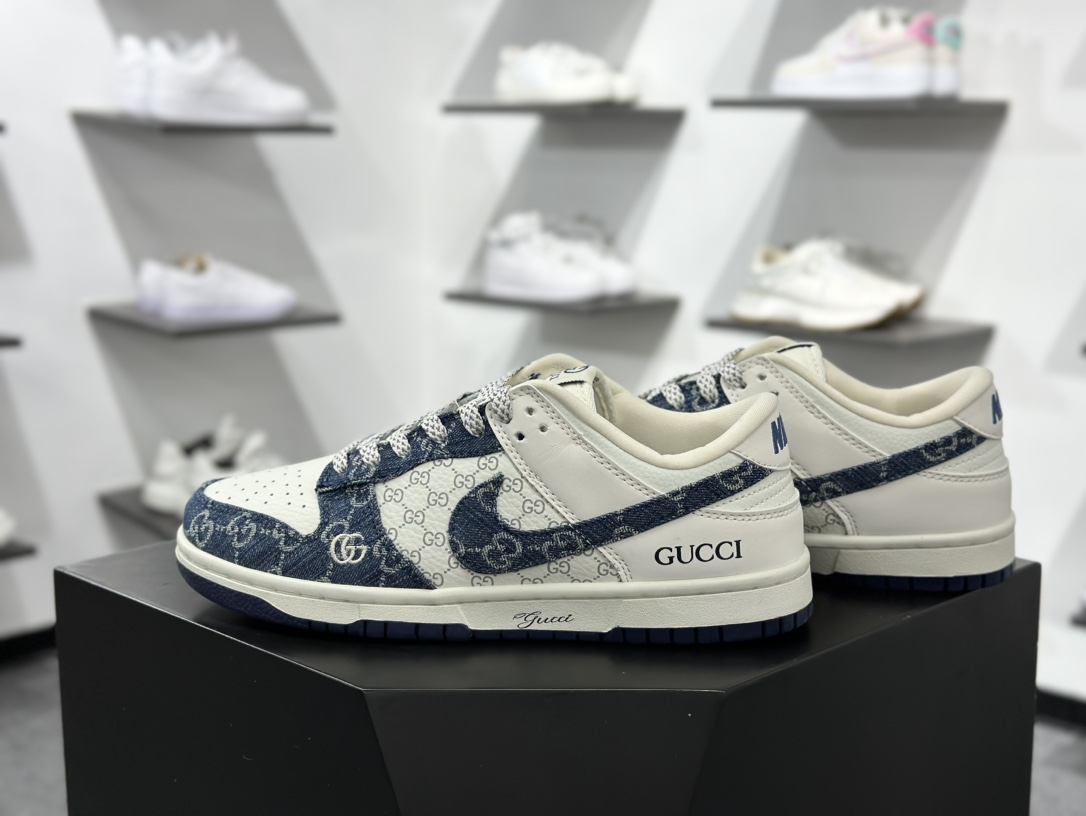 280 Nike SB Dunk Low“ 古驰联名——蓝牛仔”  周年高端定制 低帮休闲板鞋   CH8311-285