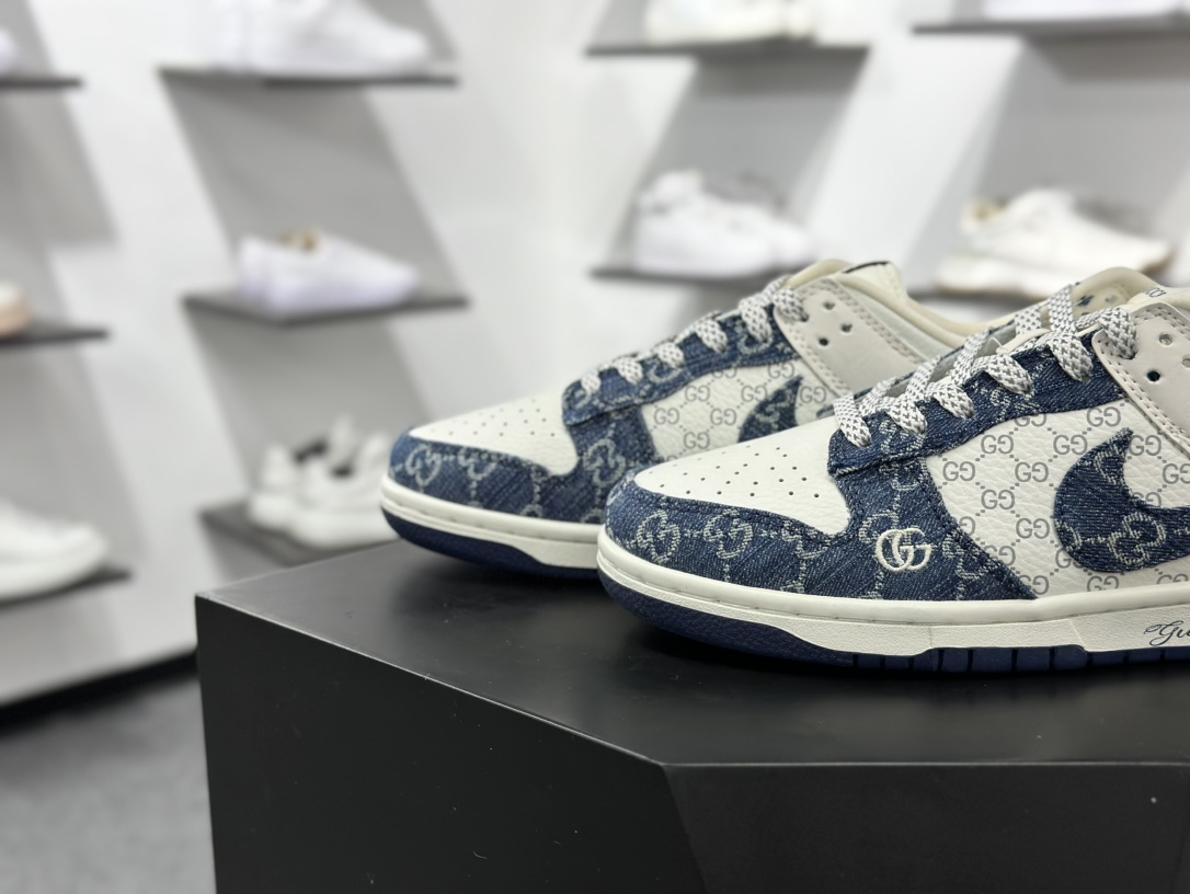 280 Nike SB Dunk Low“ 古驰联名——蓝牛仔”  周年高端定制 低帮休闲板鞋   CH8311-285