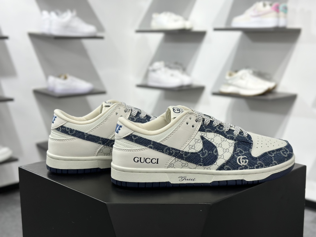 280 Nike SB Dunk Low“ 古驰联名——蓝牛仔”  周年高端定制 低帮休闲板鞋   CH8311-285