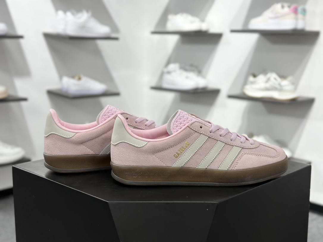 160 AD Originals Gazelle Indoor 粉色 三叶草复古休闲运动板鞋   JI2716