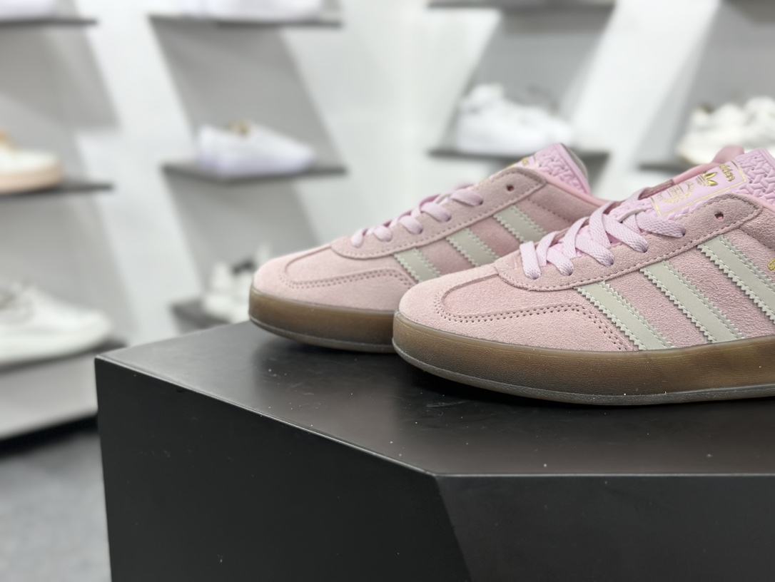160 AD Originals Gazelle Indoor 粉色 三叶草复古休闲运动板鞋   JI2716