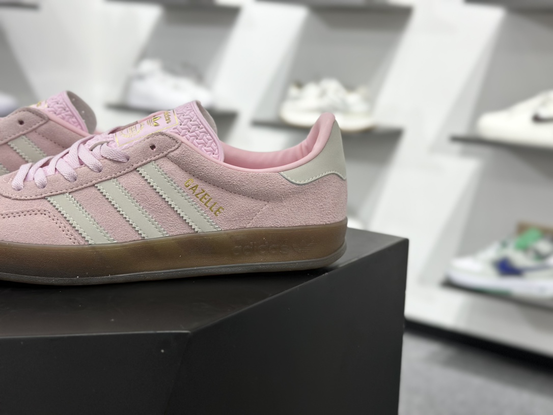 160 AD Originals Gazelle Indoor 粉色 三叶草复古休闲运动板鞋   JI2716