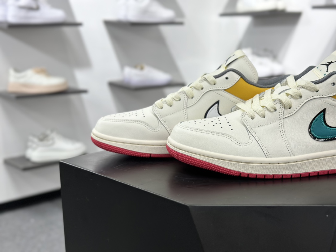 220 DT纯原 Air Jordan AJ1 Low 低帮 帆白黄 HV4511-133