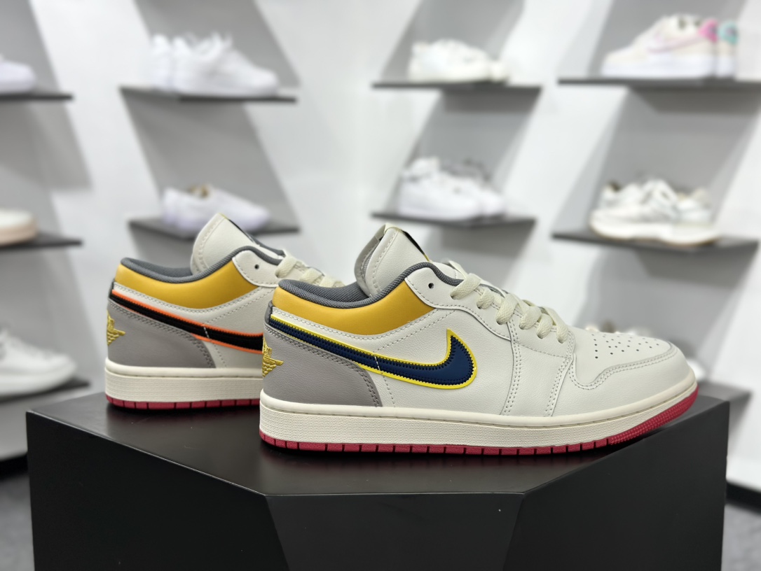 220 DT纯原 Air Jordan AJ1 Low 低帮 帆白黄 HV4511-133