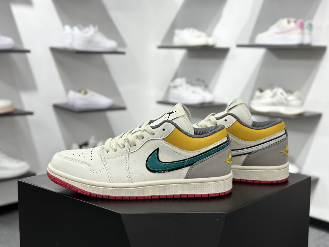 220 DT纯原 Air Jordan AJ1 Low 低帮 帆白黄 HV4511-133