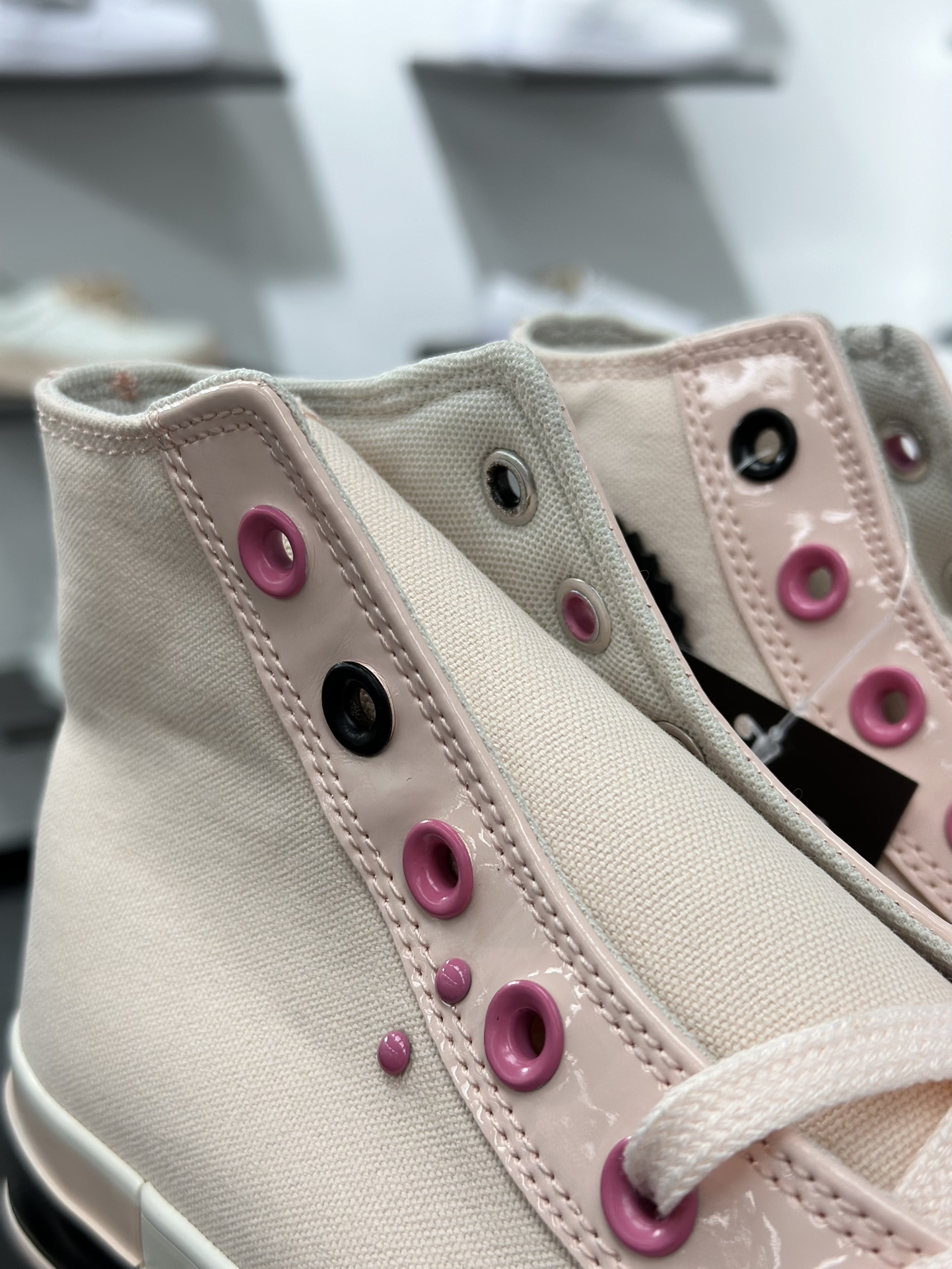 140 Converse All star lift 增高粉黑  匡威官方新款 防滑耐磨厚底帆布鞋 A14825C