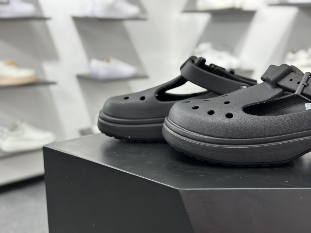 120 Crocs 卡骆驰 EVA 3.5cm 玛丽珍 洞洞鞋 女款 黑色  210581-001