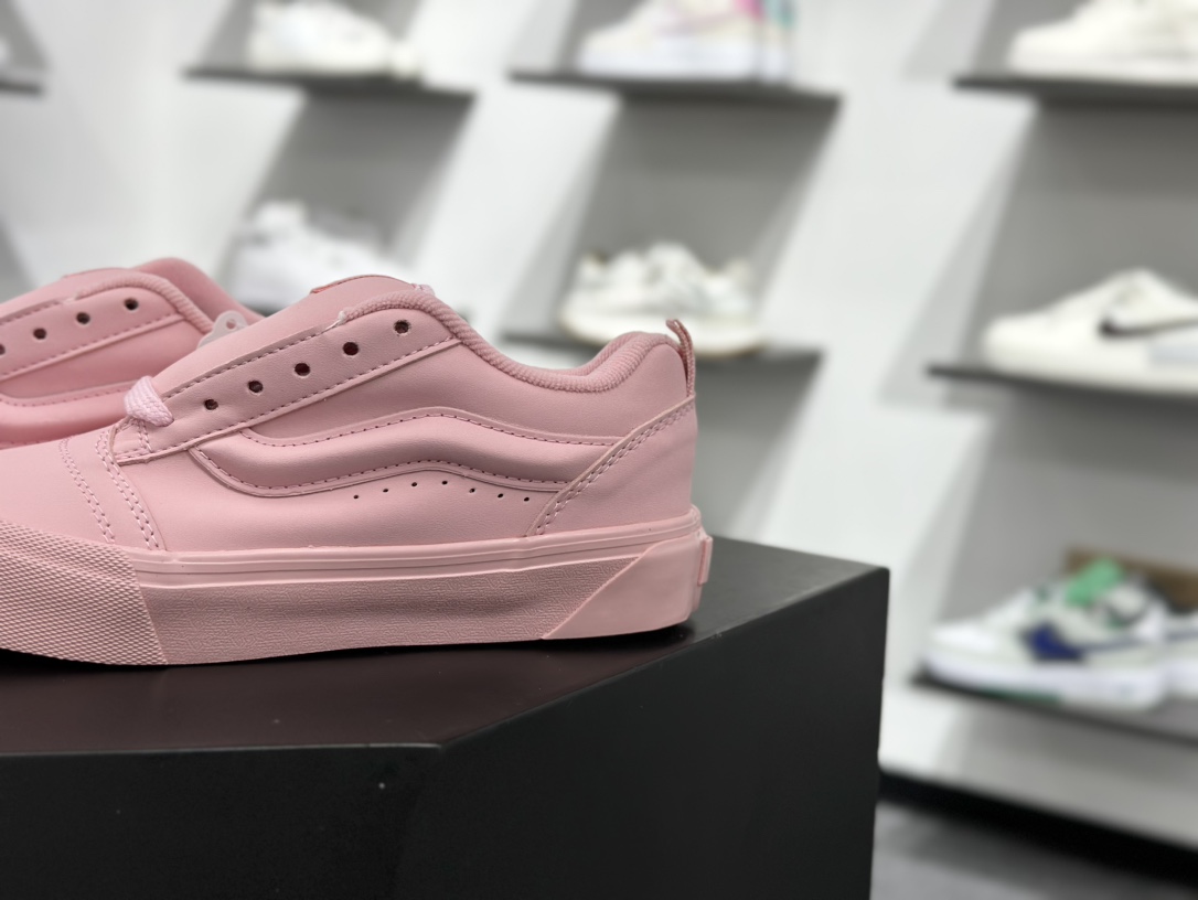 140 Vans Knu Skool 粉色 万斯低帮复古休闲胖胖面包鞋