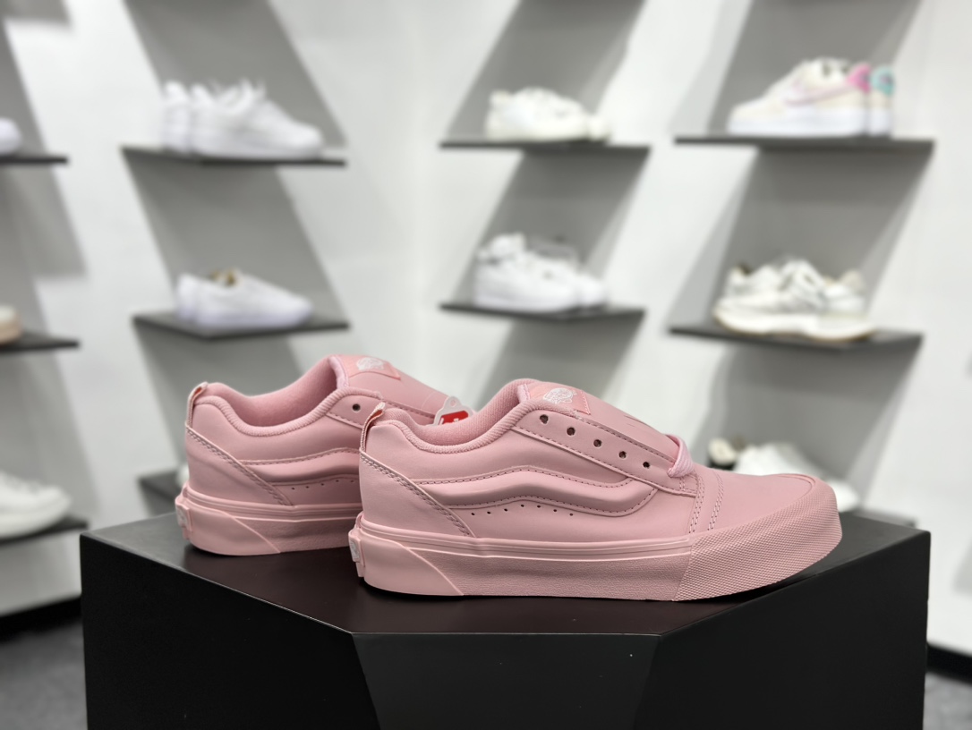 140 Vans Knu Skool 粉色 万斯低帮复古休闲胖胖面包鞋