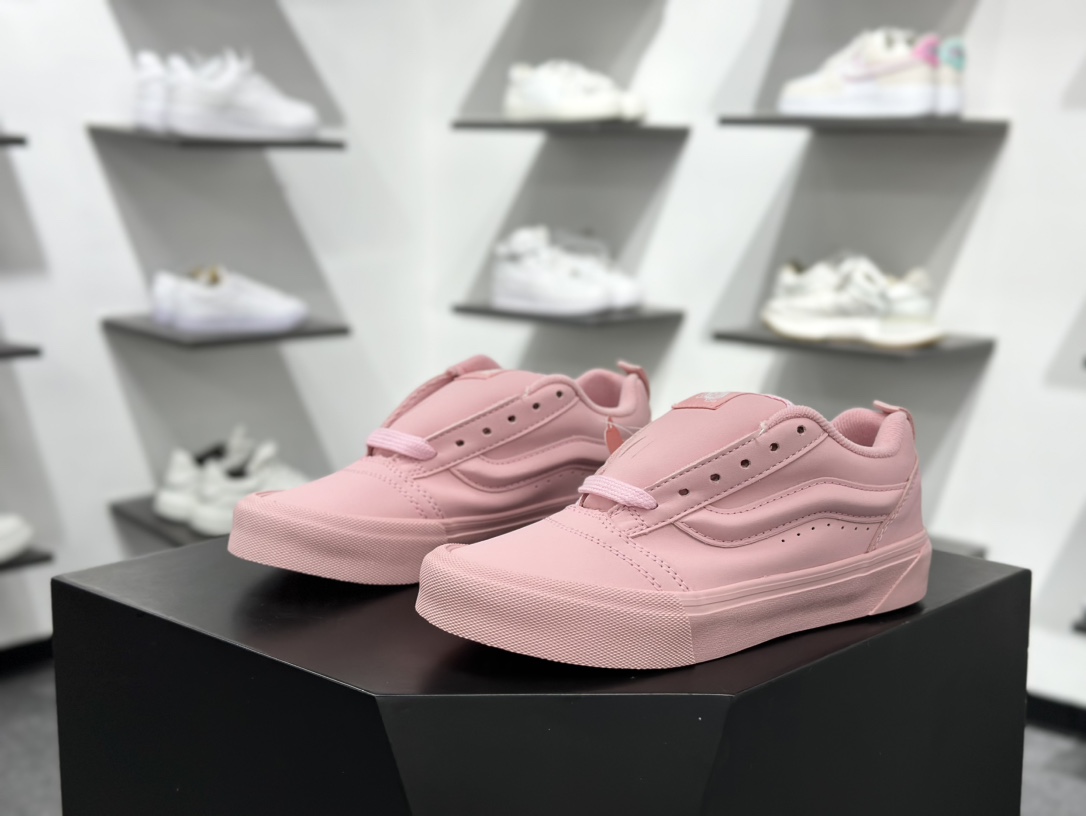 140 Vans Knu Skool 粉色 万斯低帮复古休闲胖胖面包鞋