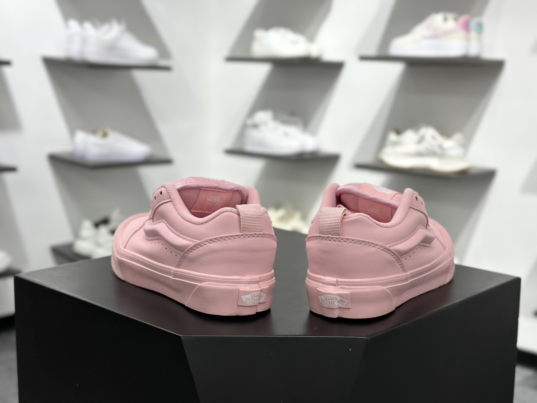 140 Vans Knu Skool 粉色 万斯低帮复古休闲胖胖面包鞋