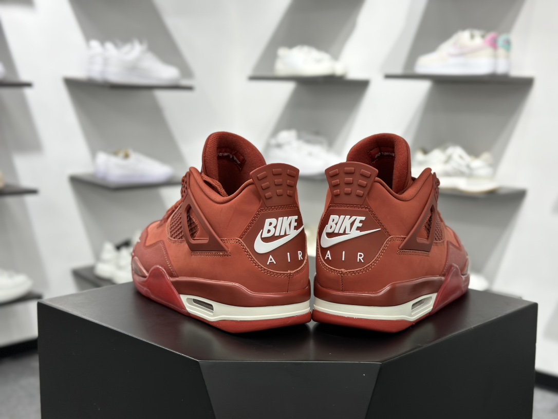 260 Nigel Sylvester x Nike Air Jordan 4 ”Brick by Brick”迈克尔·乔丹AJ4代中帮篮球鞋“联名红橙” HF4340-800