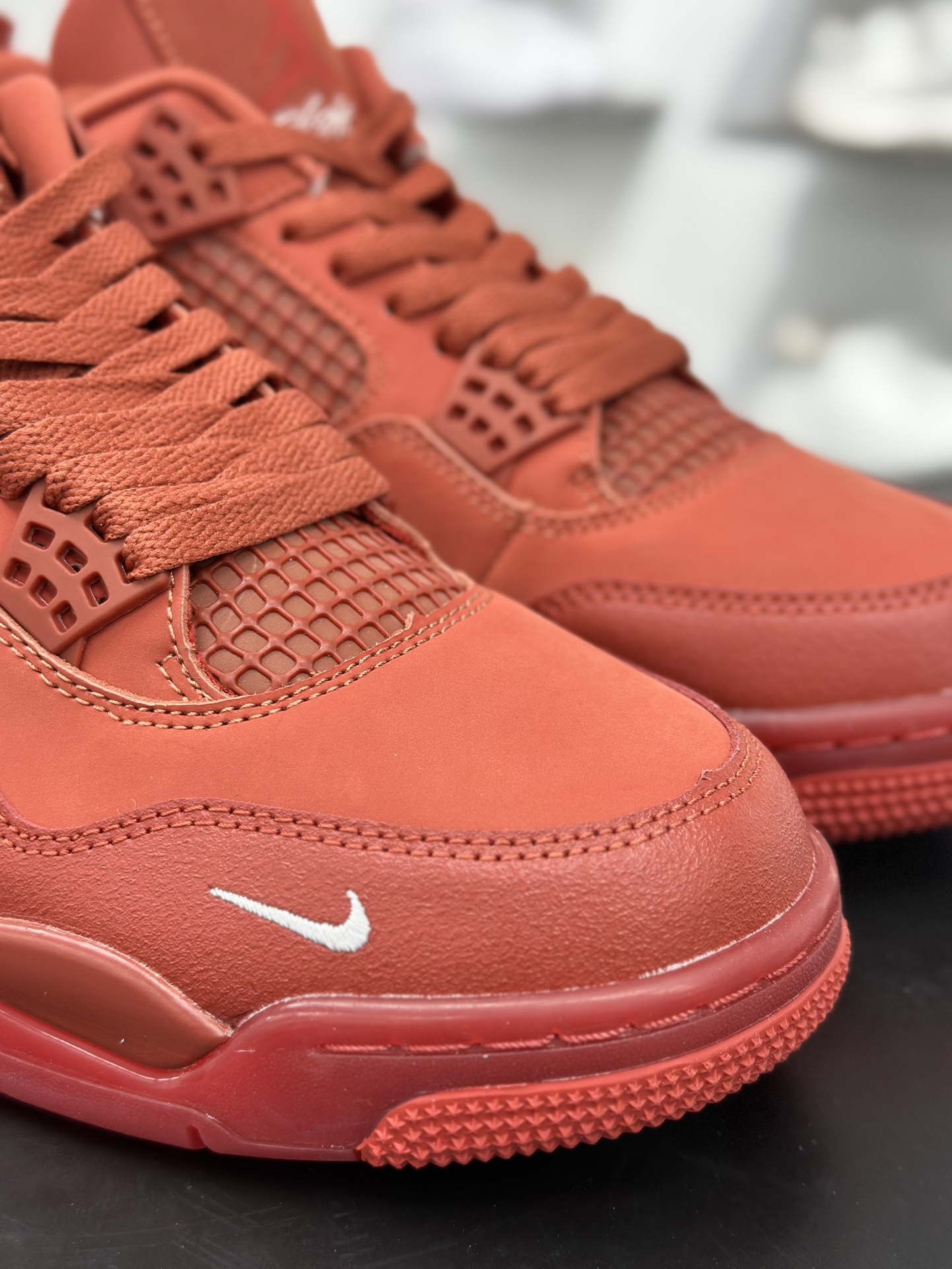 260 Nigel Sylvester x Nike Air Jordan 4 ”Brick by Brick”迈克尔·乔丹AJ4代中帮篮球鞋“联名红橙” HF4340-800