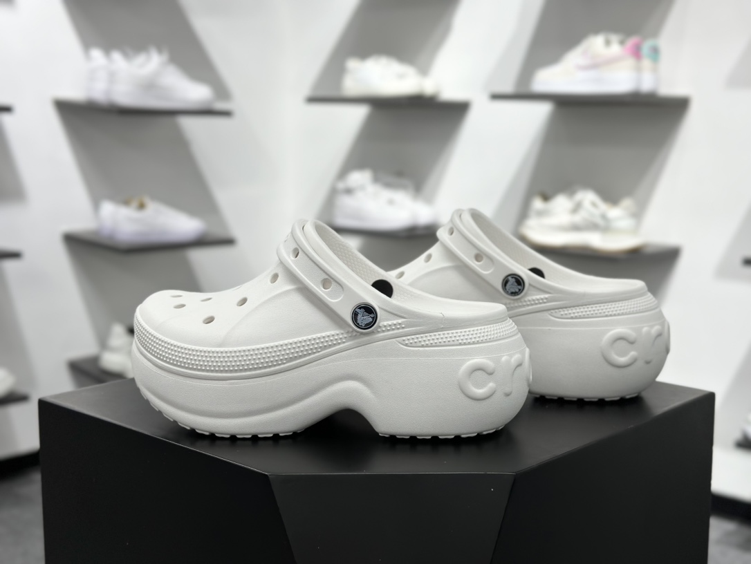 130 Crocs 卡骆驰 bella clog EVA 舒适百搭 贝拉 洞洞鞋 女款 白色  210062-100