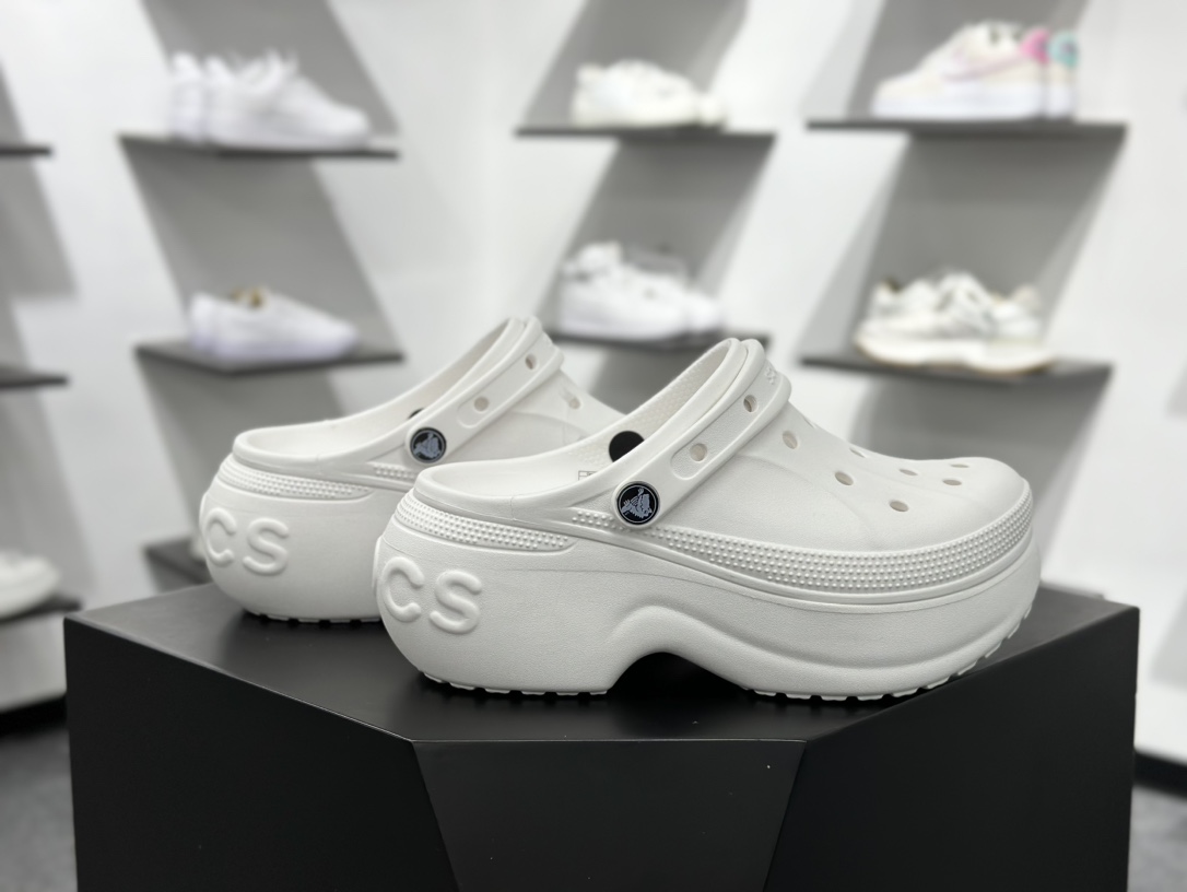 130 Crocs 卡骆驰 bella clog EVA 舒适百搭 贝拉 洞洞鞋 女款 白色  210062-100