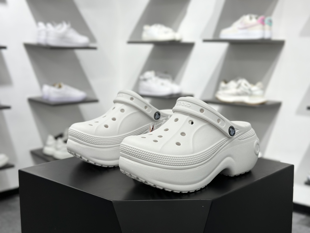 130 Crocs 卡骆驰 bella clog EVA 舒适百搭 贝拉 洞洞鞋 女款 白色  210062-100