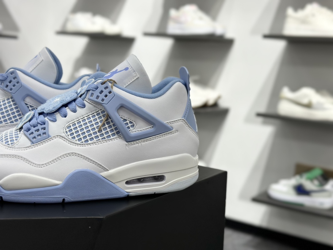 240 Air Jordan 4 Retro Low ”ALUMINUM” 白蓝  HV0823-100