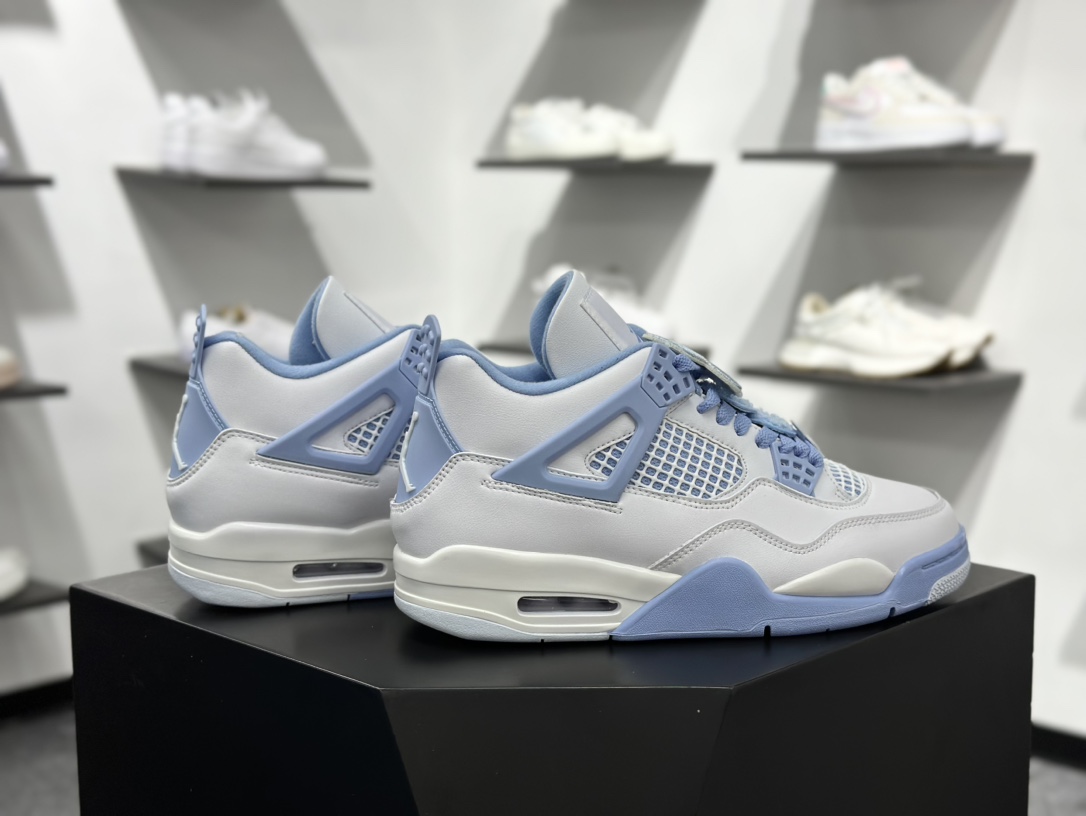 240 Air Jordan 4 Retro Low ”ALUMINUM” 白蓝  HV0823-100