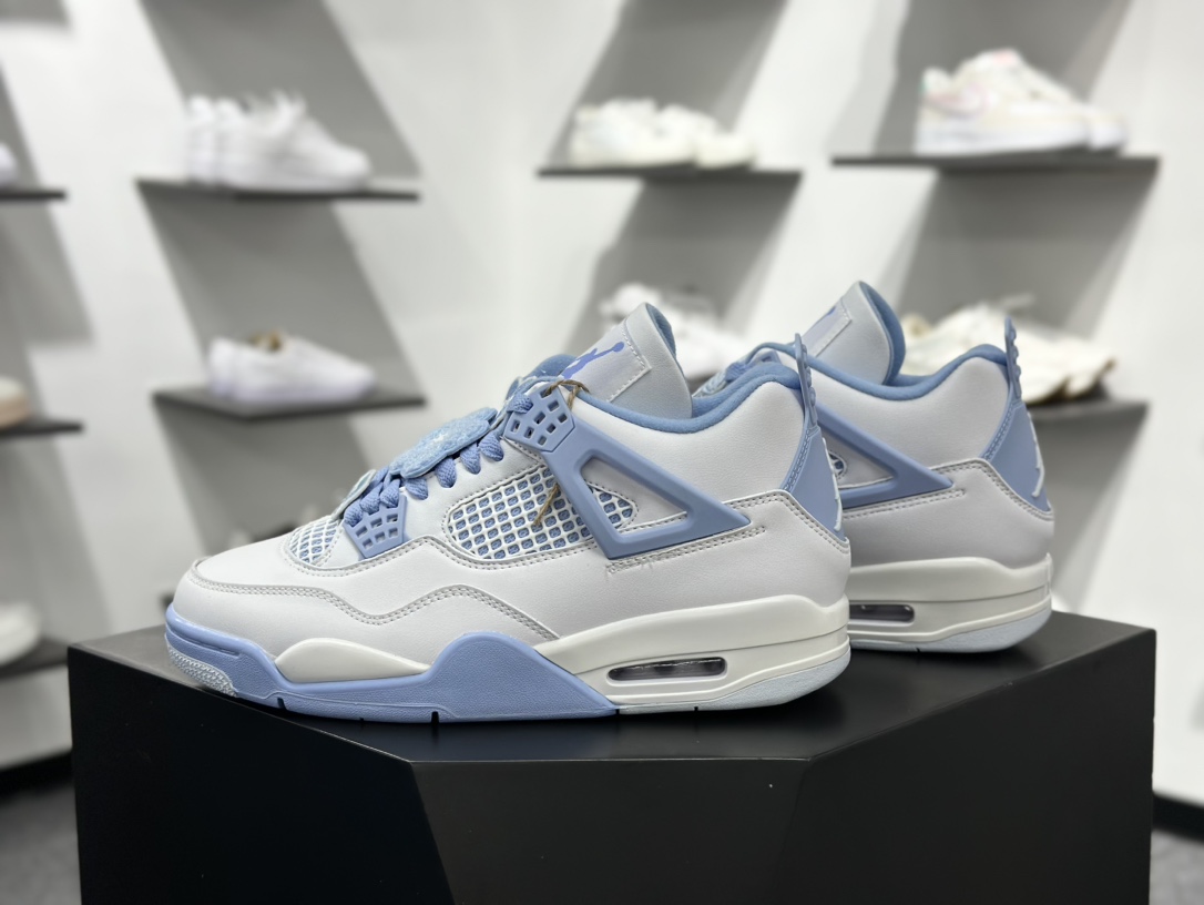 240 Air Jordan 4 Retro Low ”ALUMINUM” 白蓝  HV0823-100