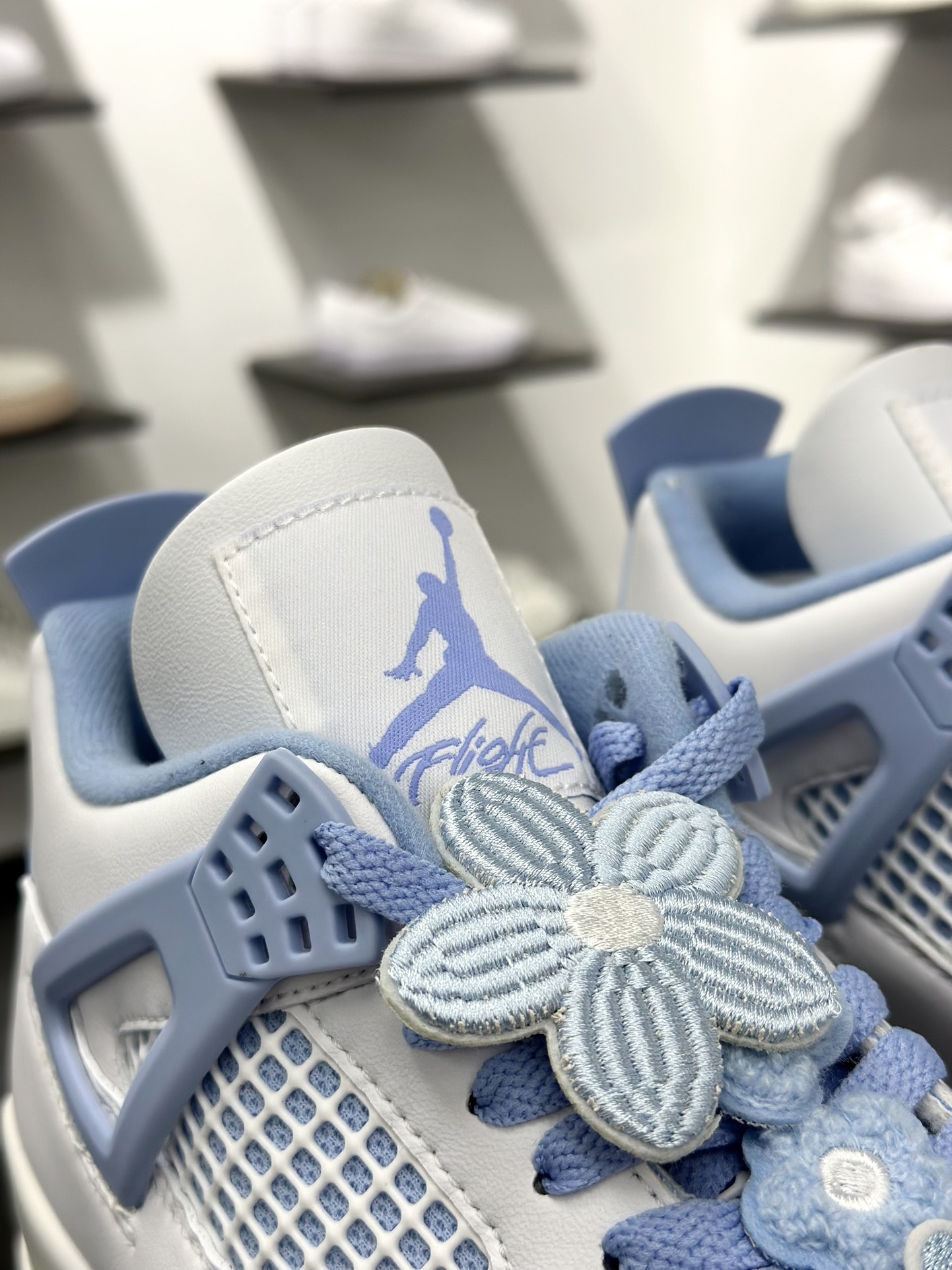 240 Air Jordan 4 Retro Low ”ALUMINUM” 白蓝  HV0823-100