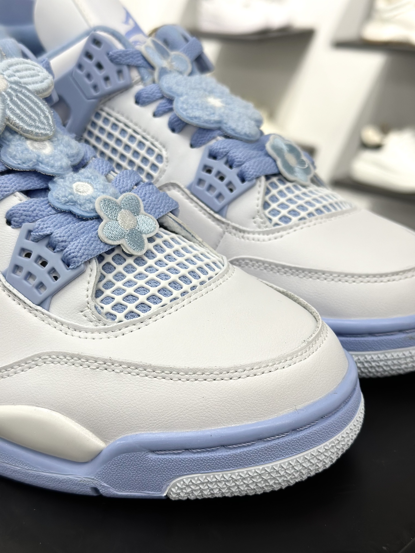 240 Air Jordan 4 Retro Low ”ALUMINUM” 白蓝  HV0823-100