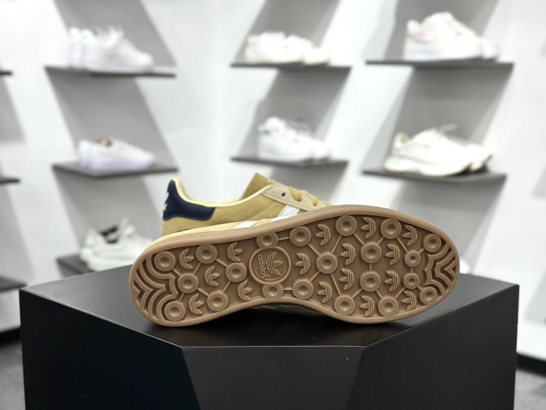 160 adidas Originals Gazelle INdoor 黄棕 三叶草休闲防滑耐磨低帮板鞋 JI3523