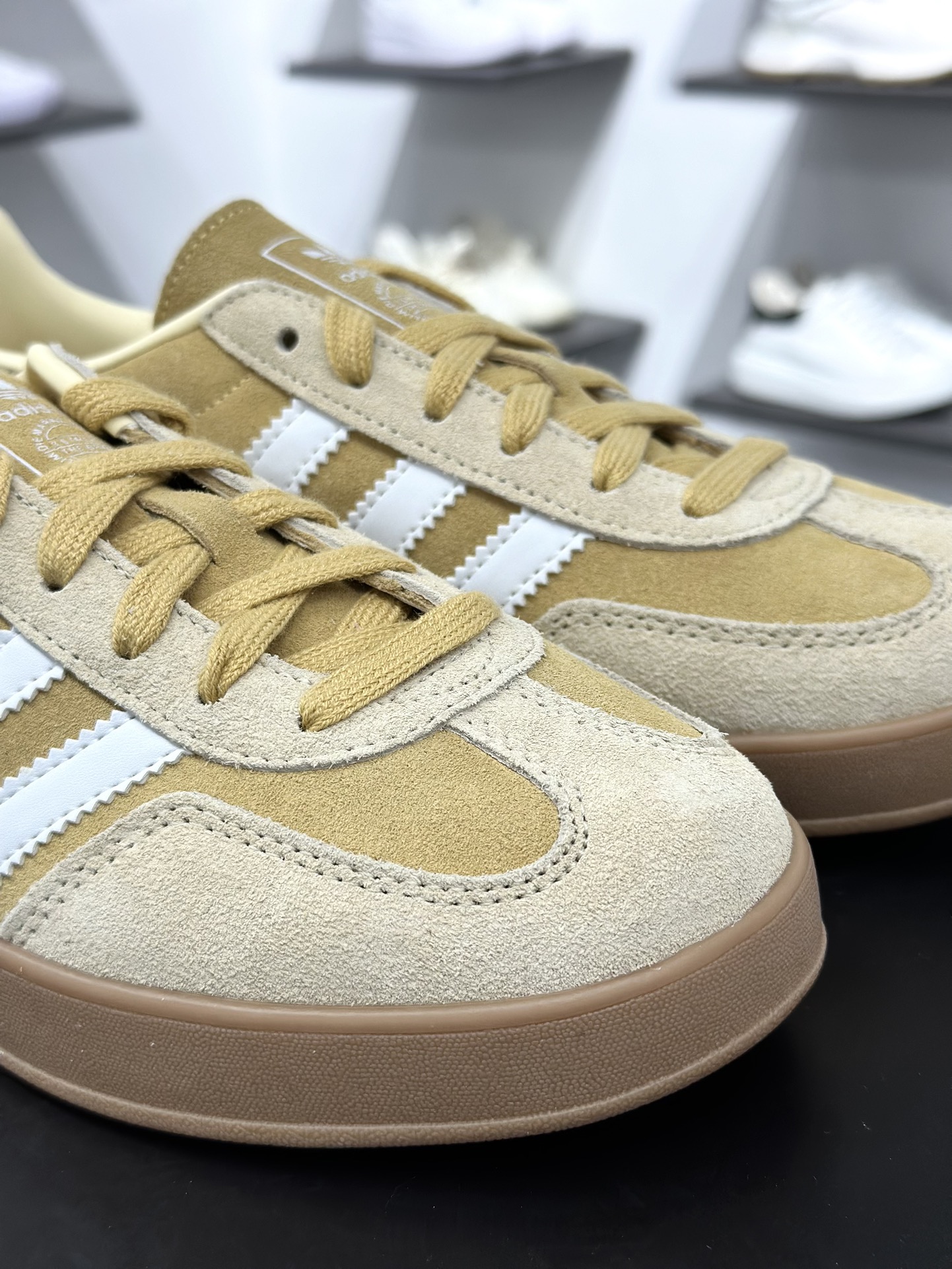 160 adidas Originals Gazelle INdoor 黄棕 三叶草休闲防滑耐磨低帮板鞋 JI3523