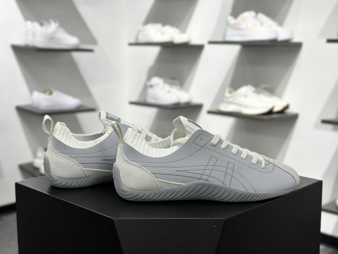 180 Onitsuka Tiger鬼冢虎 Sclaw 灰色低帮生活休闲袜子鞋  1183B969-020
