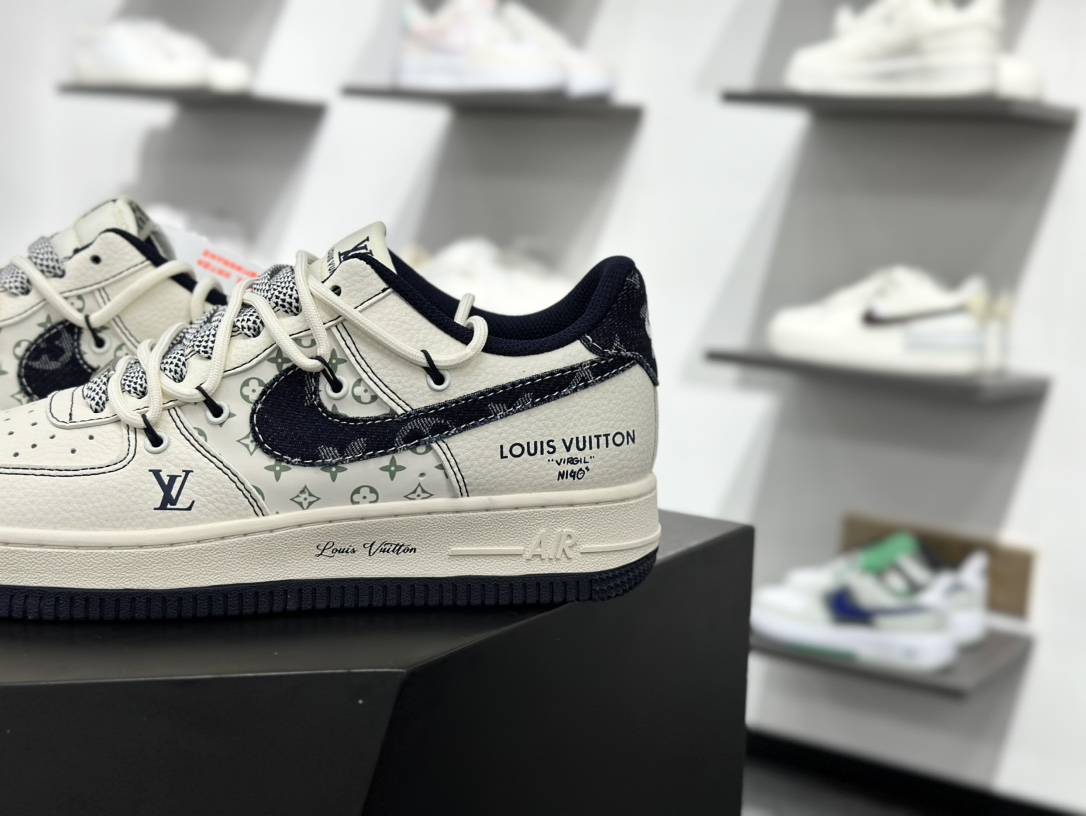 260 Nike Air Force 1‘07 Low LV联名 黑牛仔勾抽绳 空军一号低帮休闲板鞋 DM6868-060