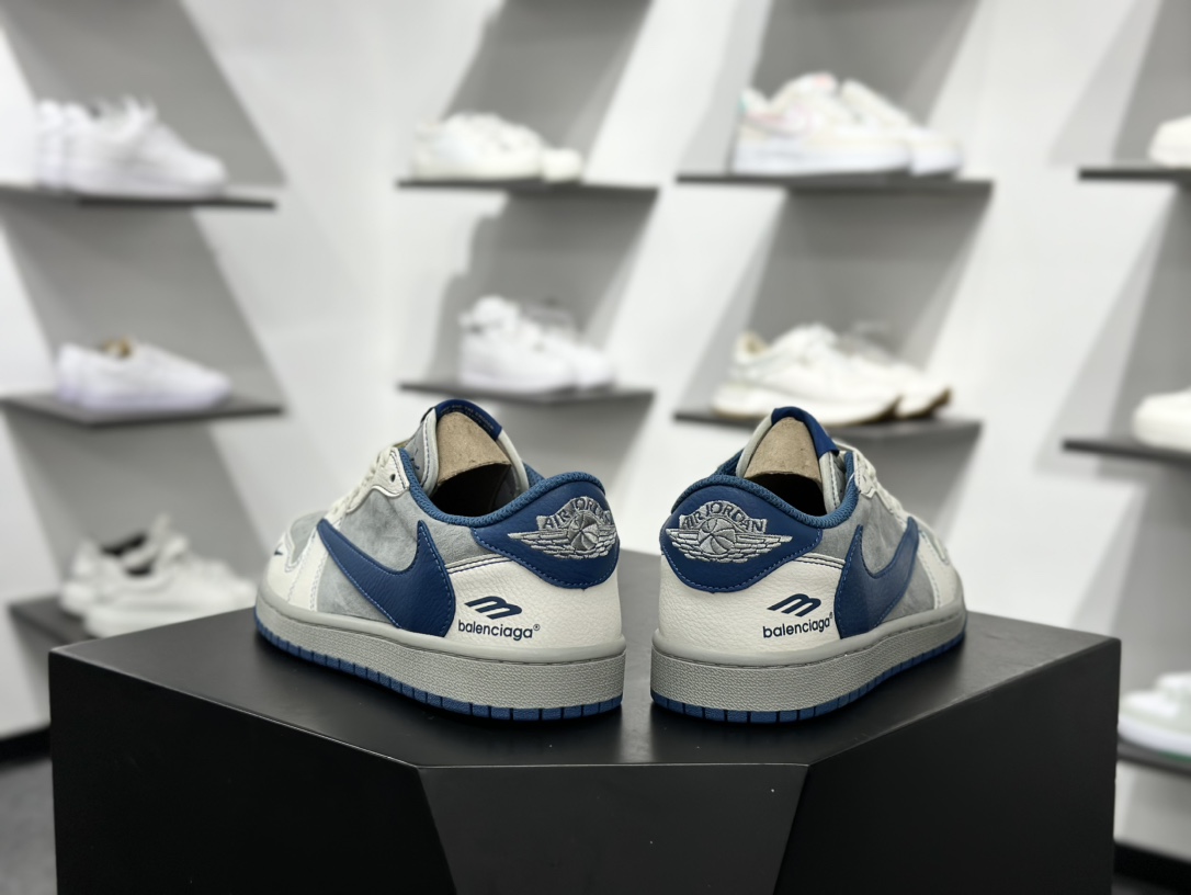 280  Fragment x Travis Scott x 新百伦 Air Jordan 1 Low 三方联名倒钩   XD1568-105
