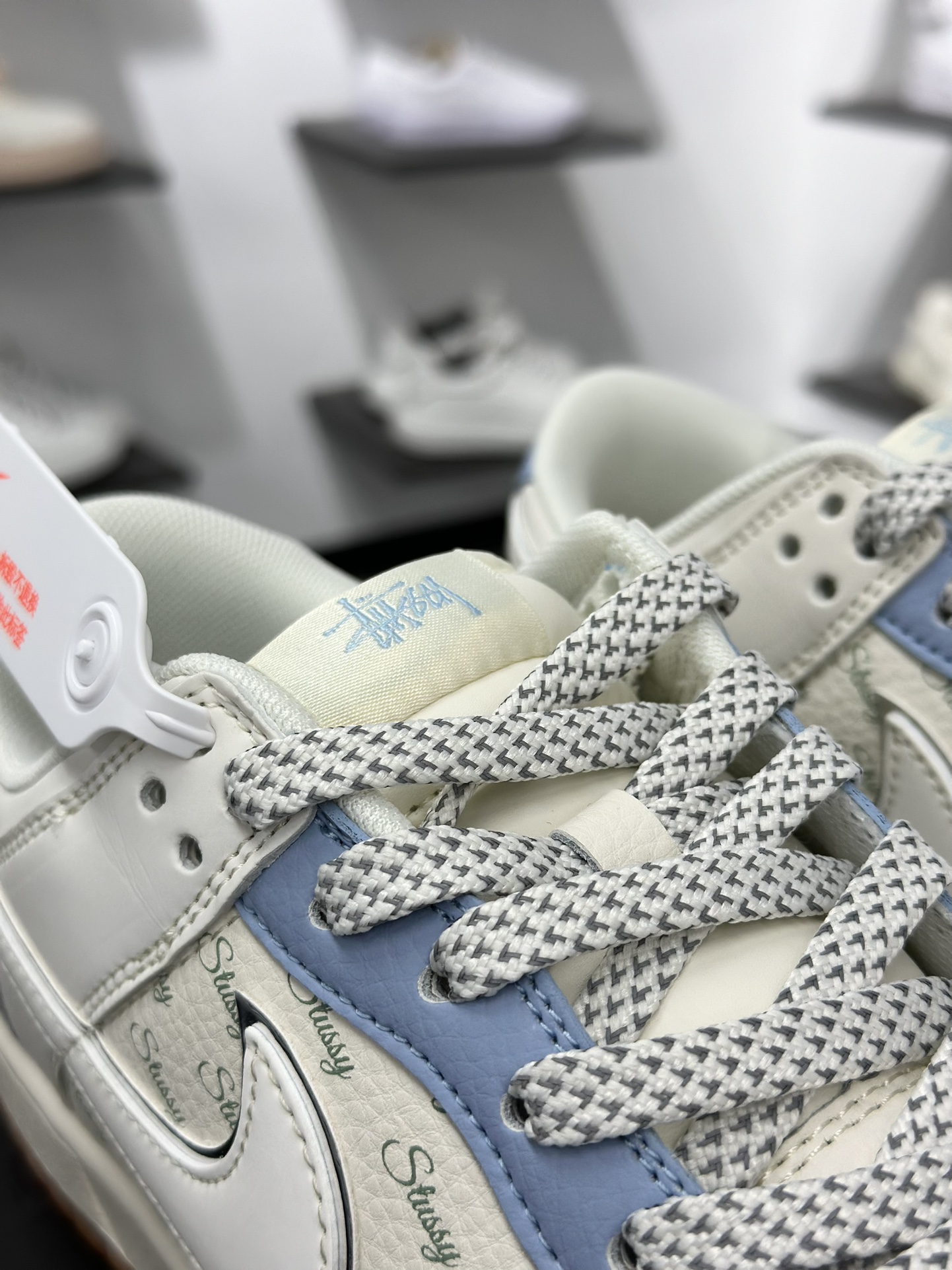 280 Nike SB Dunk Low 斯图西联名 双拼黑蓝 周年高端定制 低帮休闲板鞋 ZH2598-225