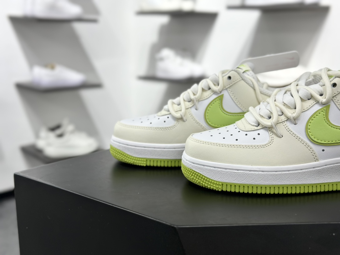 260 Nike Air Force 1 Low 07 春意盎然 白绿绑带  YY2023-315
