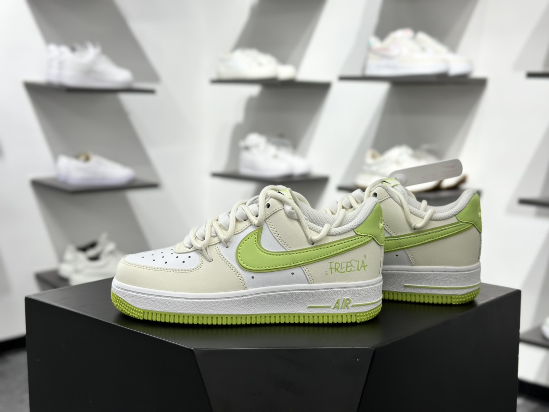260 Nike Air Force 1 Low 07 春意盎然 白绿绑带  YY2023-315