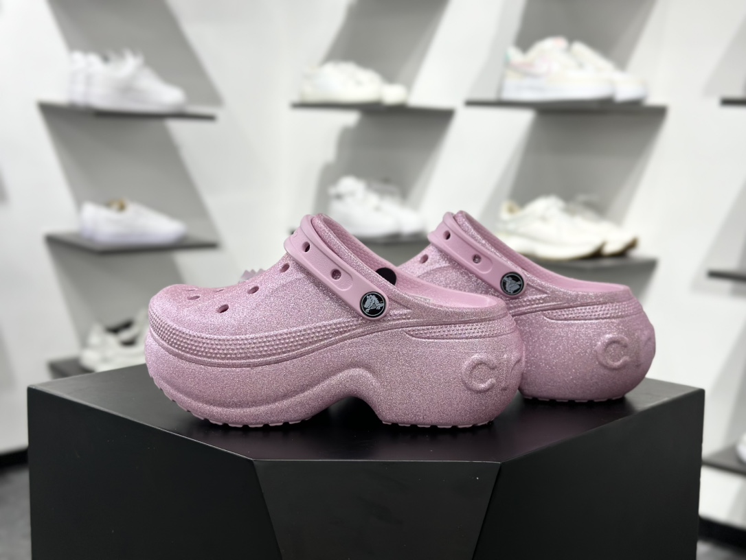 170 Crocs卡骆驰 bella clog EVA 舒适百搭 贝拉 联名 洞洞鞋 女款 石英粉   210080-005