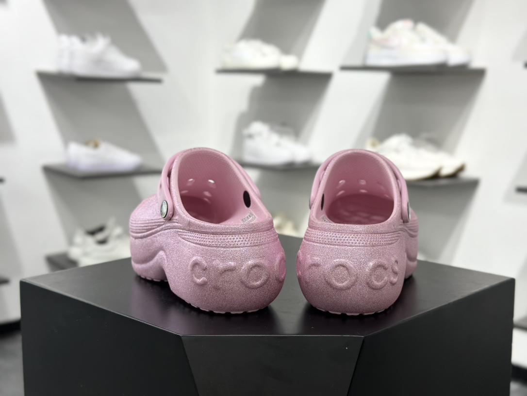 170 Crocs卡骆驰 bella clog EVA 舒适百搭 贝拉 联名 洞洞鞋 女款 石英粉   210080-005