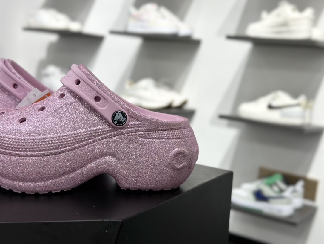 170 Crocs卡骆驰 bella clog EVA 舒适百搭 贝拉 联名 洞洞鞋 女款 石英粉   210080-005