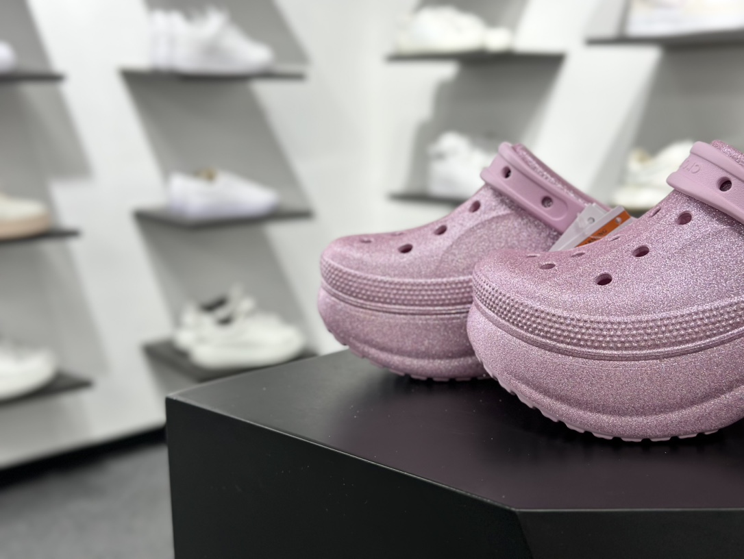 170 Crocs卡骆驰 bella clog EVA 舒适百搭 贝拉 联名 洞洞鞋 女款 石英粉   210080-005