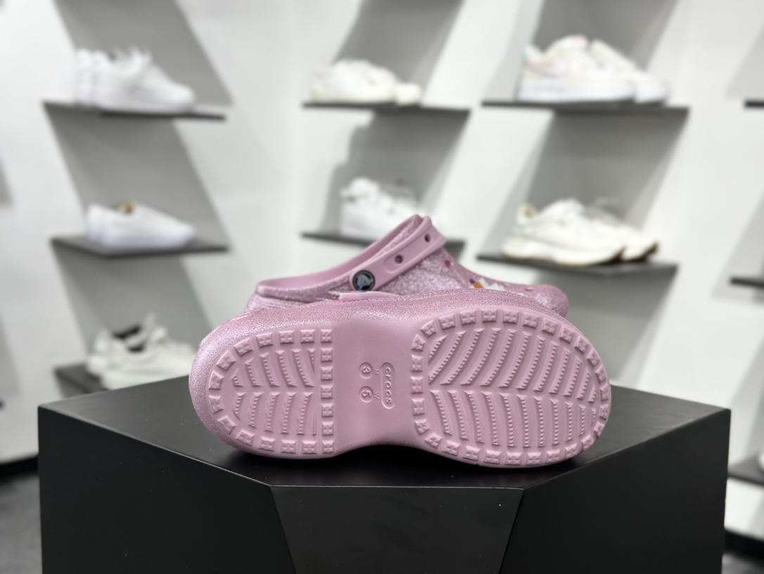 170 Crocs卡骆驰 bella clog EVA 舒适百搭 贝拉 联名 洞洞鞋 女款 石英粉   210080-005