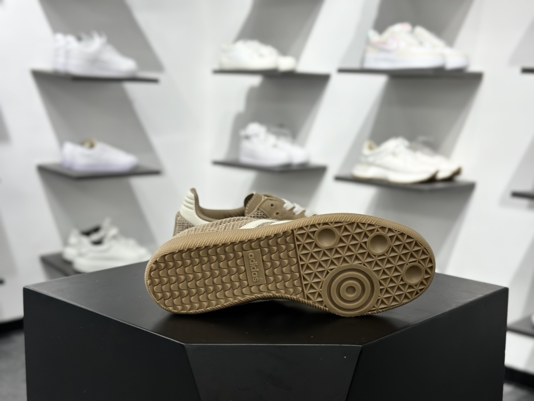 160 三叶草Adidas Originals Samba OG 桑巴舞系列绅士德训板鞋“摩卡松饼黄白生胶底” IG1379