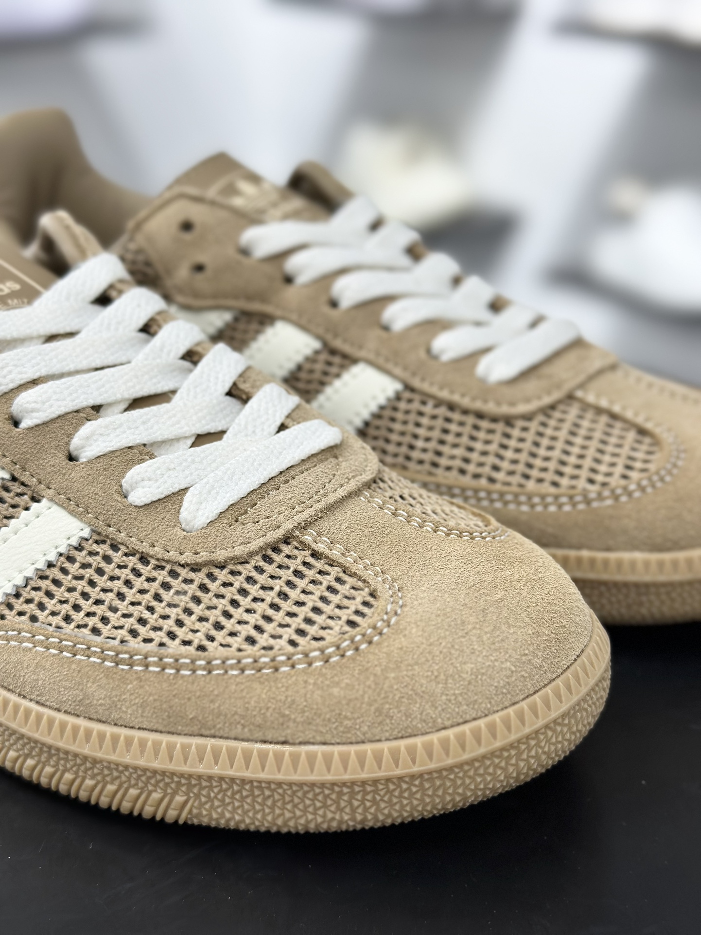 160 三叶草Adidas Originals Samba OG 桑巴舞系列绅士德训板鞋“摩卡松饼黄白生胶底” IG1379