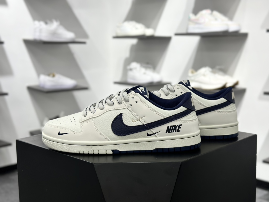 280 耐克Nike By You SB Dunk Low Retro SP 扣篮系列低帮滑板板鞋“米白浅灰四钩NIKE印标” SC9207-401
