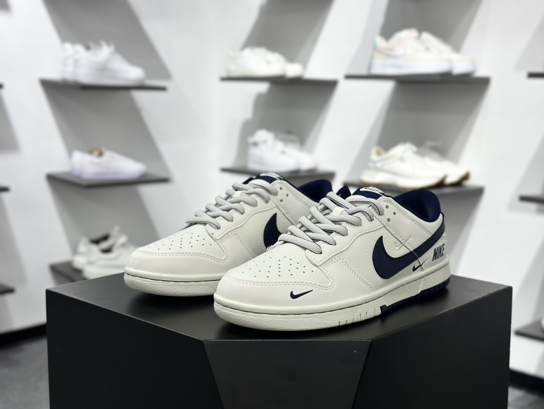 280 耐克Nike By You SB Dunk Low Retro SP 扣篮系列低帮滑板板鞋“米白浅灰四钩NIKE印标” SC9207-401