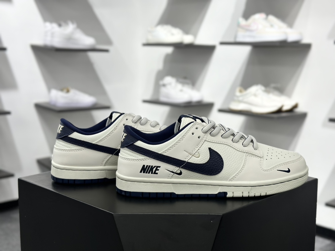 280 耐克Nike By You SB Dunk Low Retro SP 扣篮系列低帮滑板板鞋“米白浅灰四钩NIKE印标” SC9207-401