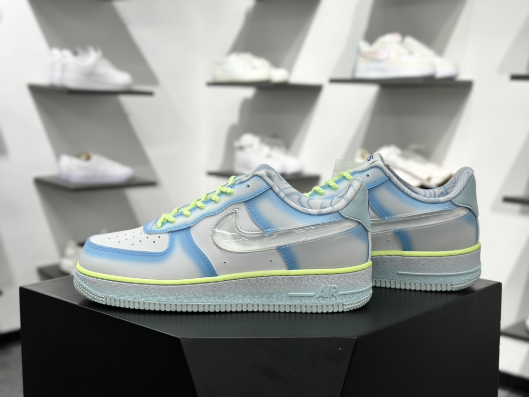 220 Nike Air Force 1 Low 07 x SWDC ”Psychic Blue” 白蓝绿  HJ4399-400