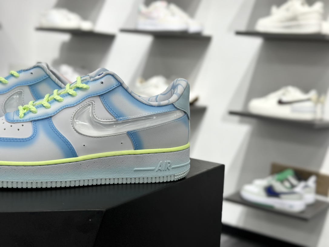 220 Nike Air Force 1 Low 07 x SWDC ”Psychic Blue” 白蓝绿  HJ4399-400