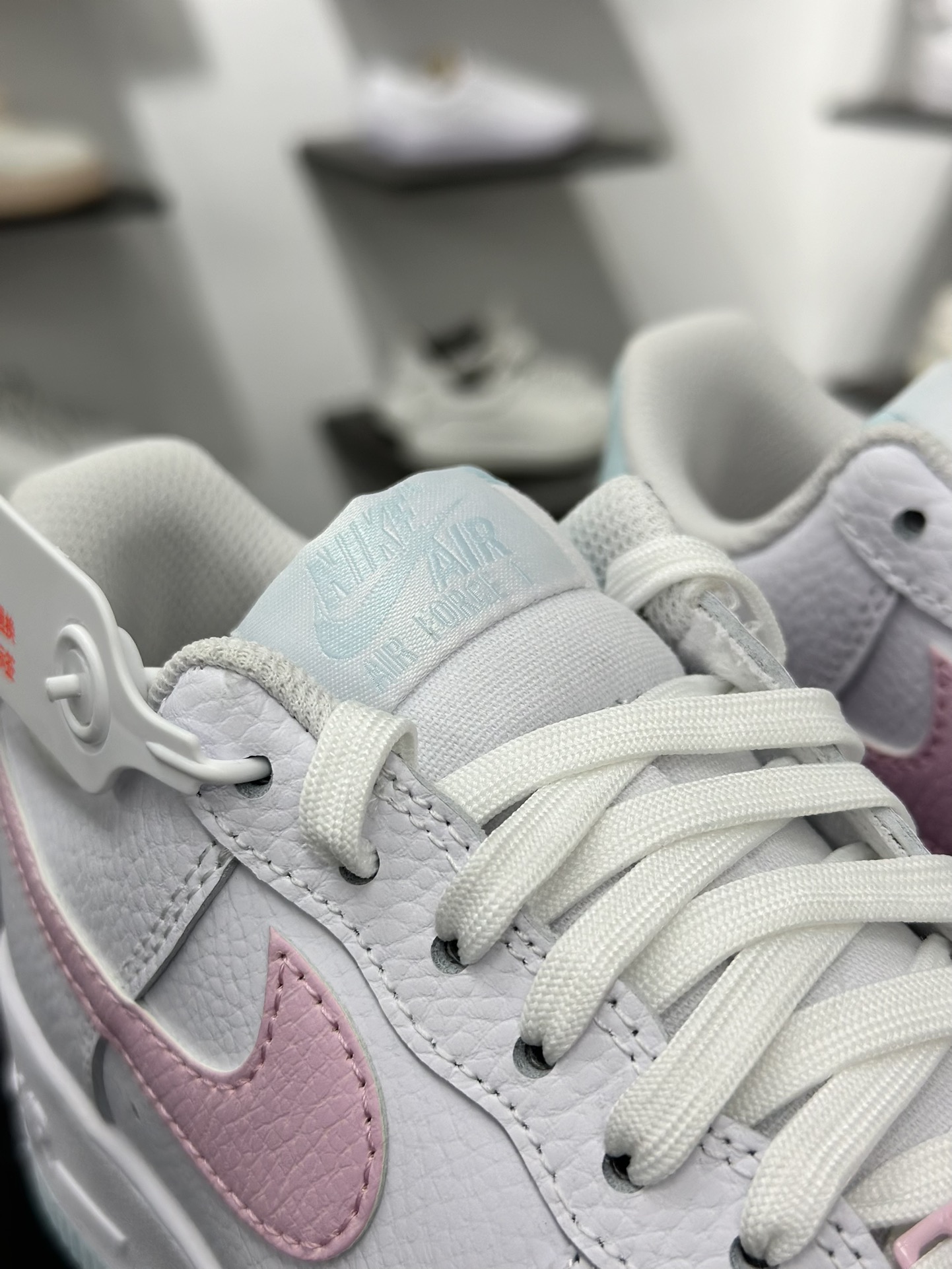 180 耐克Nike Air Force 1’07 Low”White/Pink”空军一号经典低帮板鞋“皮革白粉薄荷蓝” IH0640-161